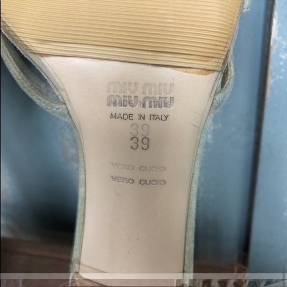 Miu Miu Blue Flower Heels - Picture 9 of 14